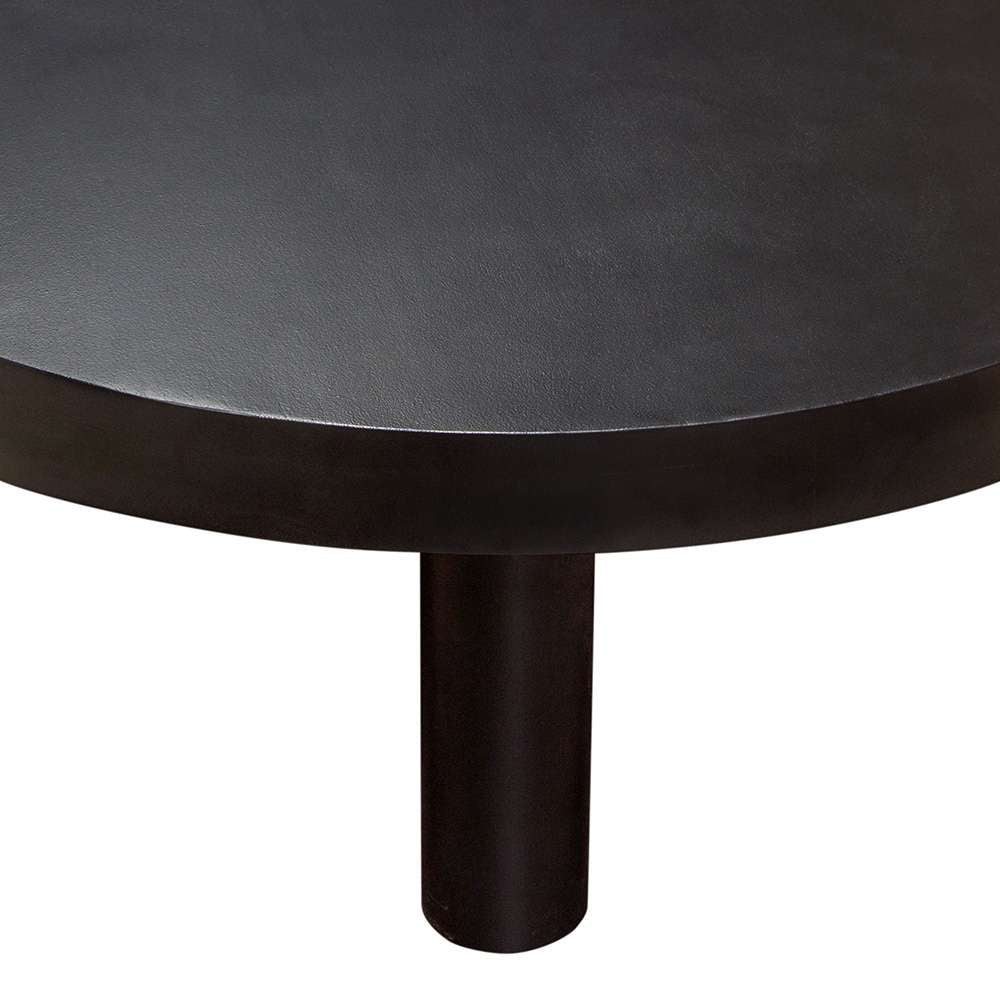 Diamond Sofa - Rune 42in Round Cocktail Table w/ Solid Acacia Wood Top & Iron Leg Base in Black Finish - RUNECTBL veiw 11