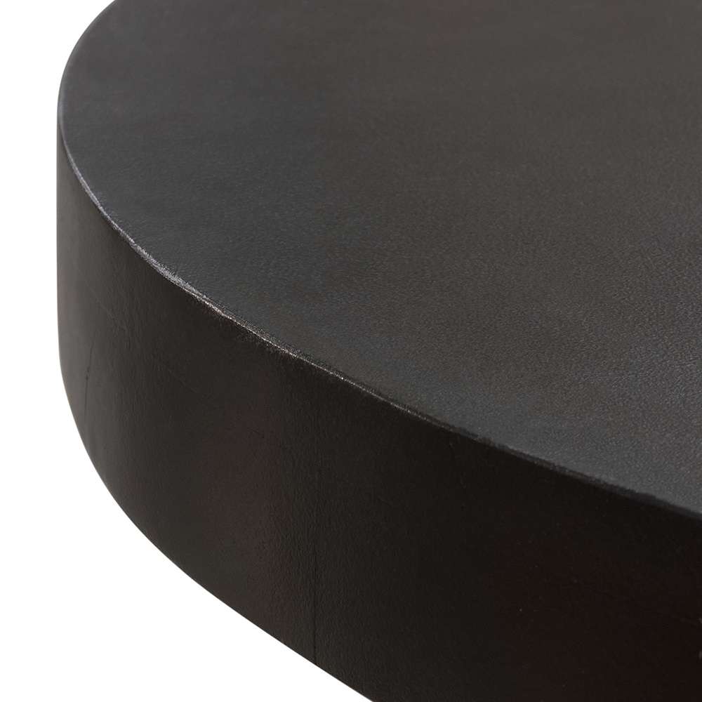 Diamond Sofa - Rune 42in Round Cocktail Table w/ Solid Acacia Wood Top & Iron Leg Base in Black Finish - RUNECTBL veiw 12