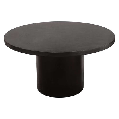 Diamond Sofa - Rune 54in Round Dining Table w/ Solid Acacia Wood Top & Iron Pedestal Base in Black Finish - RUNEDTBL veiw 7
