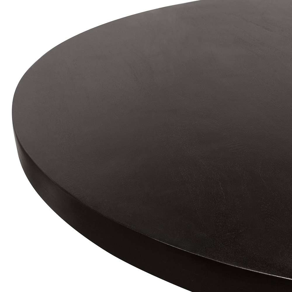 Diamond Sofa - Rune 54in Round Dining Table w/ Solid Acacia Wood Top & Iron Pedestal Base in Black Finish - RUNEDTBL veiw 10