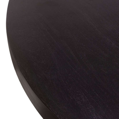 Diamond Sofa - Rune 54in Round Dining Table w/ Solid Acacia Wood Top & Iron Pedestal Base in Black Finish - RUNEDTBL veiw 11