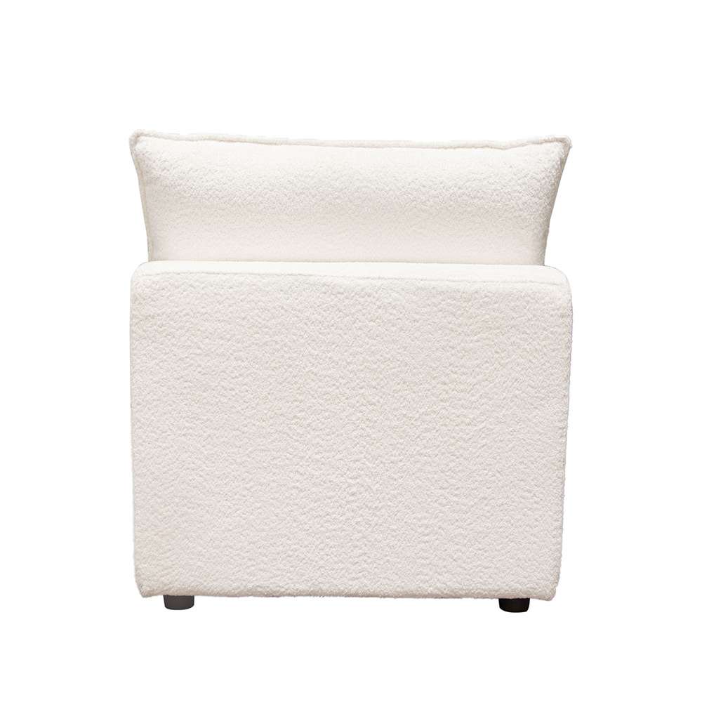 Diamond Sofa - Ivy Armless Chair in White Faux Shearling w/ Feather Down Seating - IVYACWH veiw 6