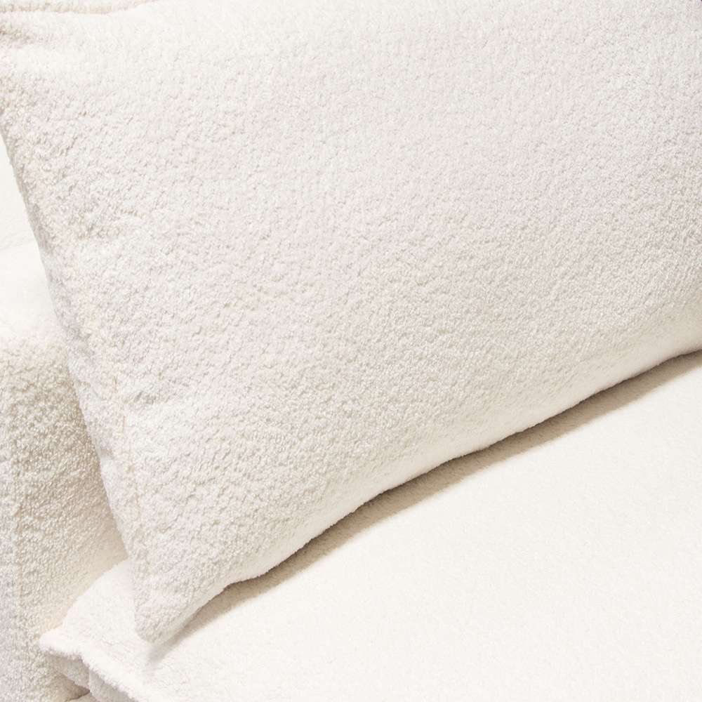 Diamond Sofa - Ivy Armless Chair in White Faux Shearling w/ Feather Down Seating - IVYACWH veiw 7