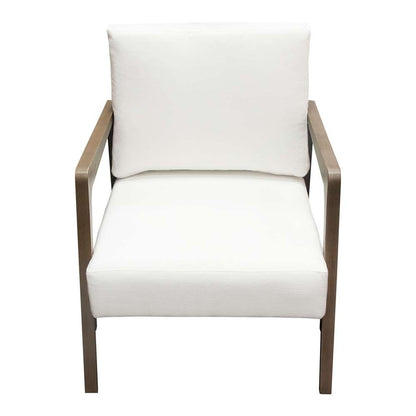 Diamond Sofa - Blair Accent Chair in White Fabric with Curved Wood Leg Detail - BLAIRCHWH veiw 2