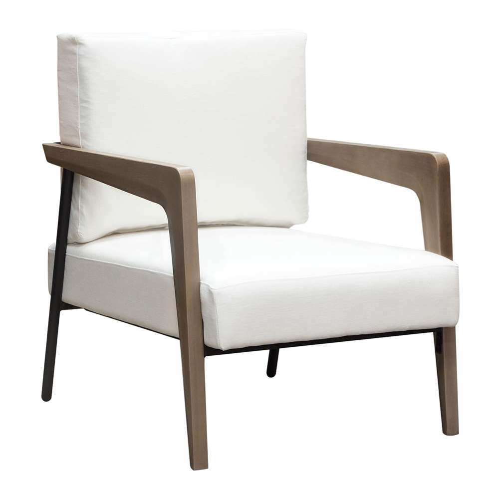 Diamond Sofa - Blair Accent Chair in White Fabric with Curved Wood Leg Detail - BLAIRCHWH veiw 7