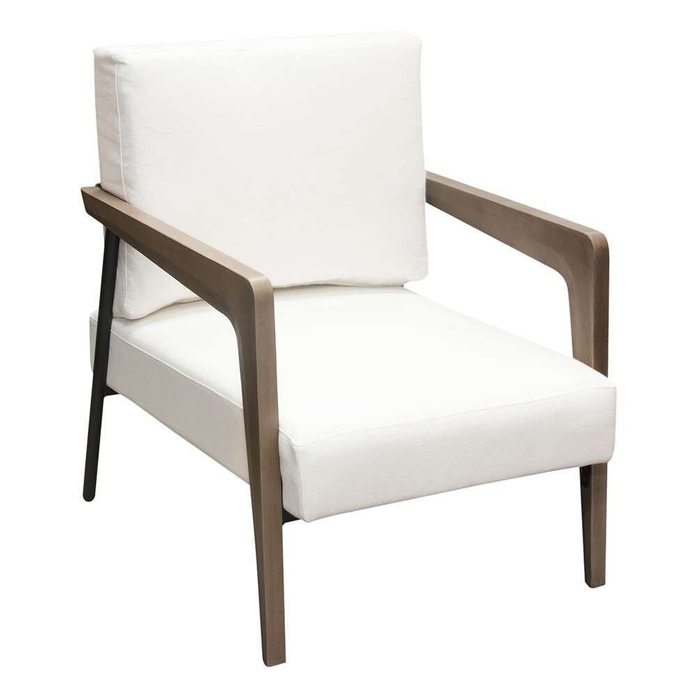Diamond Sofa - Blair Accent Chair in White Fabric with Curved Wood Leg Detail - BLAIRCHWH veiw 8