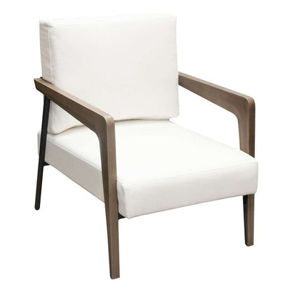 Diamond Sofa - Blair Accent Chair in White Fabric with Curved Wood Leg Detail - BLAIRCHWH veiw 8