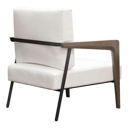 Diamond Sofa - Blair Accent Chair in White Fabric with Curved Wood Leg Detail - BLAIRCHWH veiw 10