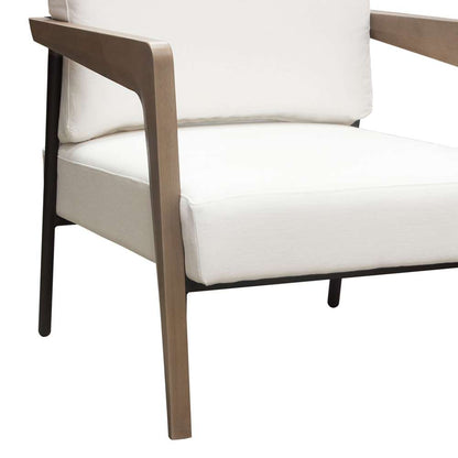 Diamond Sofa - Blair Accent Chair in White Fabric with Curved Wood Leg Detail - BLAIRCHWH veiw 12