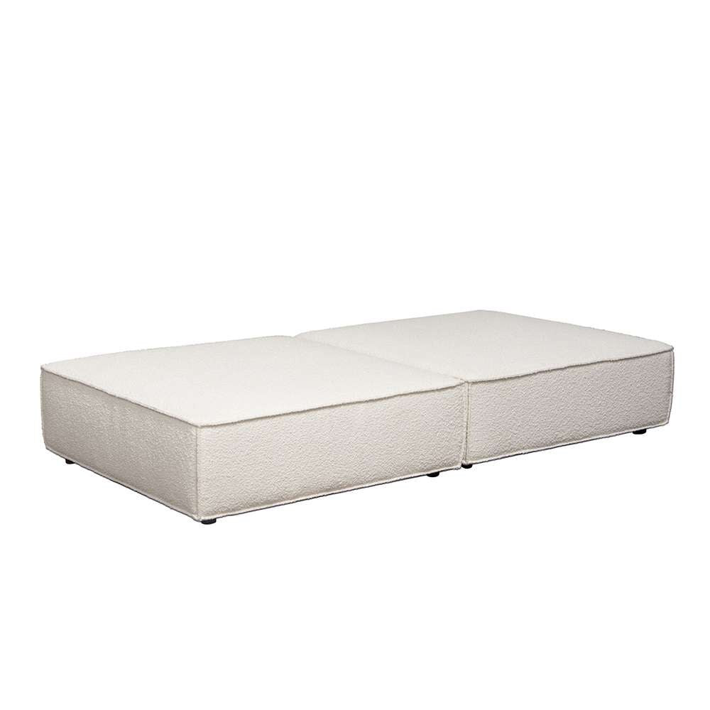 Diamond Sofa - Cara 2-Piece Square Modular Lounger in Ivory Boucle Fabric w/ Moveable, Non-Skid Backrest - CARALGIV2PC veiw 7