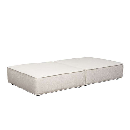 Diamond Sofa - Cara 2-Piece Square Modular Lounger in Ivory Boucle Fabric w/ Moveable, Non-Skid Backrest - CARALGIV2PC veiw 7