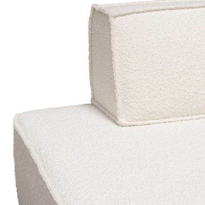 Diamond Sofa - Cara 2-Piece Square Modular Lounger in Ivory Boucle Fabric w/ Moveable, Non-Skid Backrest - CARALGIV2PC veiw 11