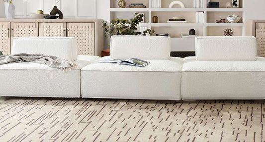 Diamond Sofa - Cara 3-Piece Square Modular Lounger in Ivory Boucle Fabric w/ Moveable, Non-Skid Backrest - CARALGIV3PC veiw 1