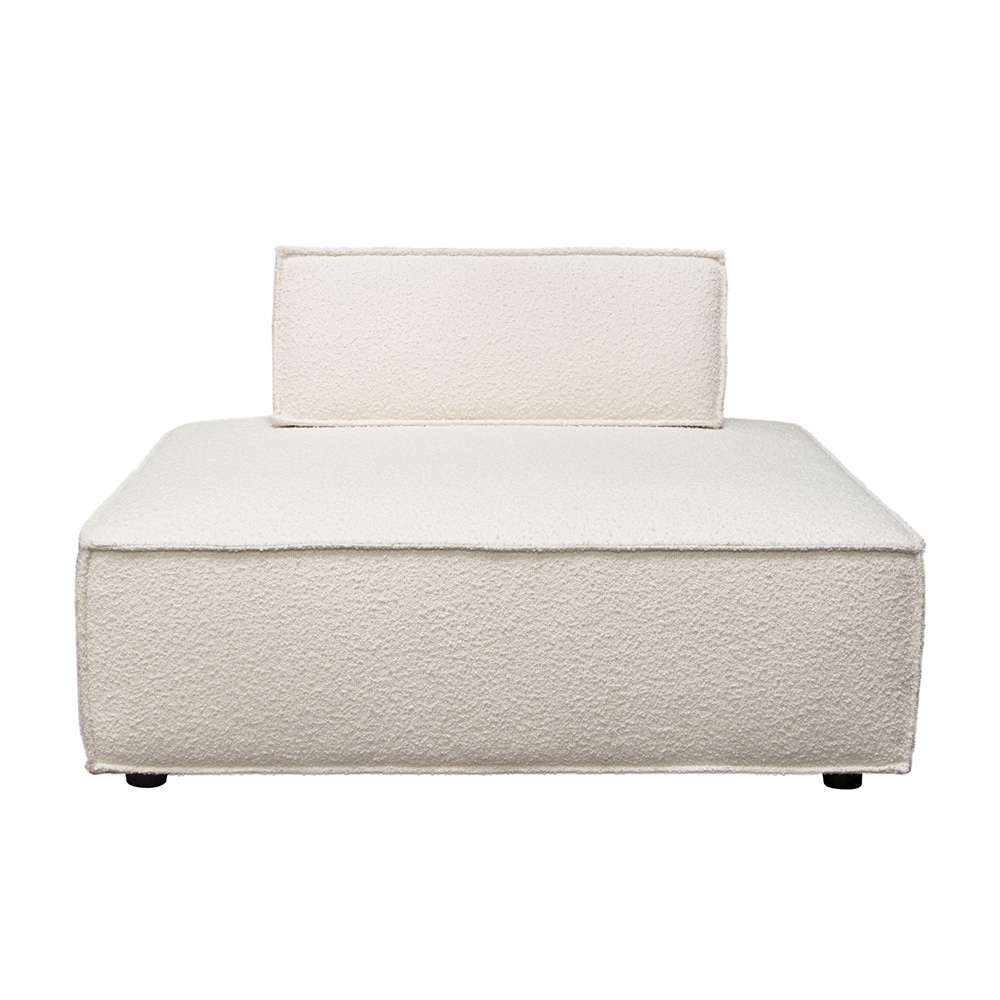 Diamond Sofa - Cara Square Modular Lounger in Ivory Boucle Fabric w/ Moveable, Non-Skid Backrest - CARALGIV1PC veiw 1