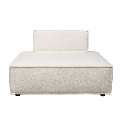 Diamond Sofa - Cara Square Modular Lounger in Ivory Boucle Fabric w/ Moveable, Non-Skid Backrest - CARALGIV1PC veiw 1