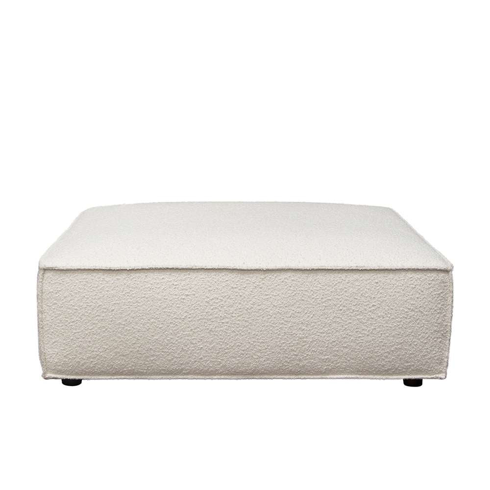 Diamond Sofa - Cara Square Modular Lounger in Ivory Boucle Fabric w/ Moveable, Non-Skid Backrest - CARALGIV1PC veiw 2