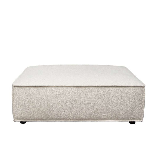 Diamond Sofa - Cara Square Modular Lounger in Ivory Boucle Fabric w/ Moveable, Non-Skid Backrest - CARALGIV1PC veiw 2