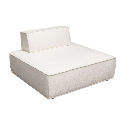 Diamond Sofa - Cara Square Modular Lounger in Ivory Boucle Fabric w/ Moveable, Non-Skid Backrest - CARALGIV1PC veiw 3