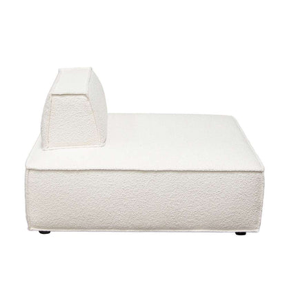 Diamond Sofa - Cara Square Modular Lounger in Ivory Boucle Fabric w/ Moveable, Non-Skid Backrest - CARALGIV1PC veiw 5