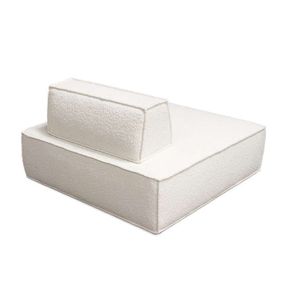 Diamond Sofa - Cara Square Modular Lounger in Ivory Boucle Fabric w/ Moveable, Non-Skid Backrest - CARALGIV1PC veiw 6