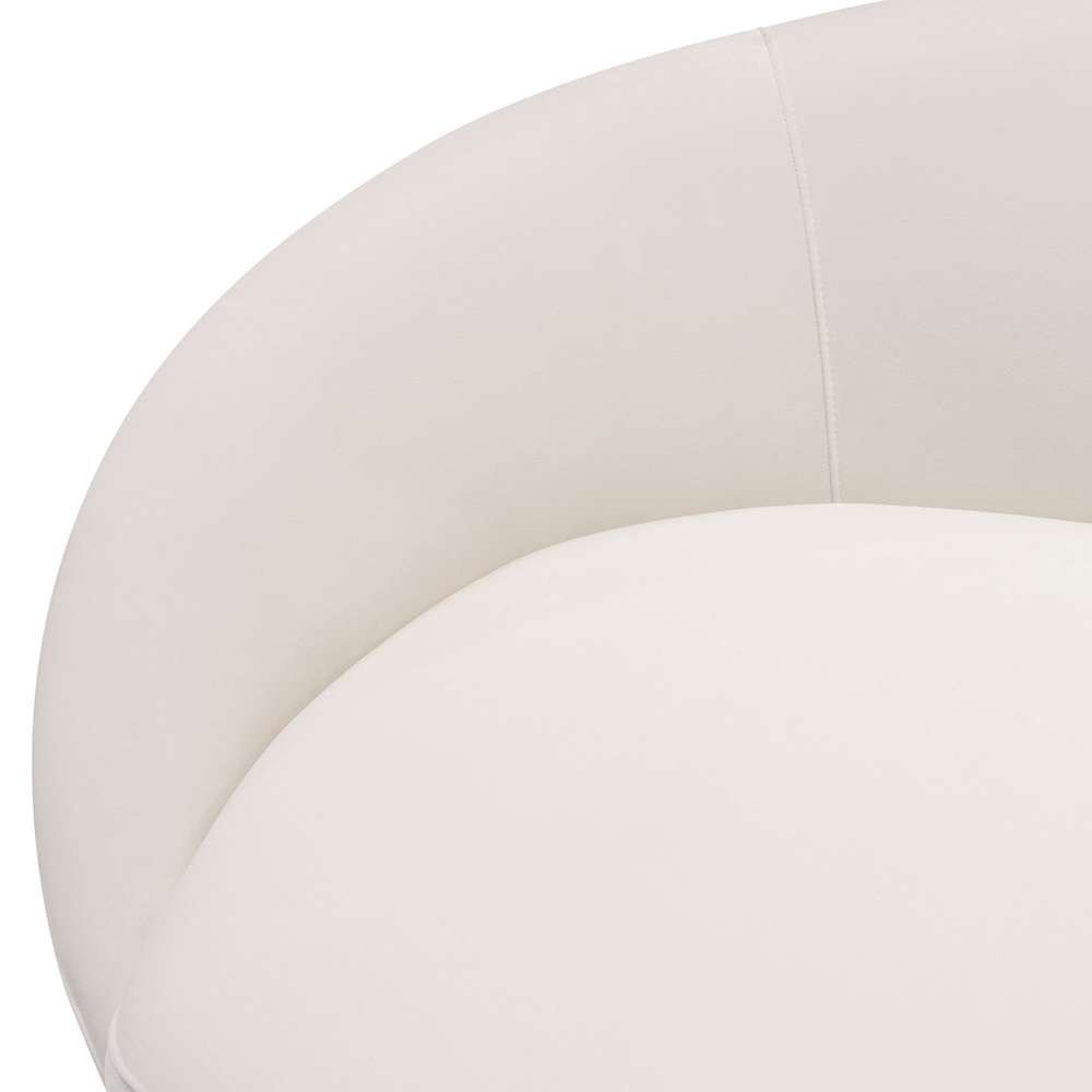 Diamond Sofa - Celine Curved Sofa with Contoured Back in Light Cream Velvet and Gold Metal Legs - CELINESOCM veiw 4