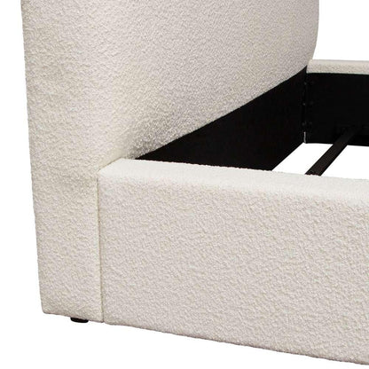 Diamond Sofa - Cloud 43in Low Profile Eastern King Bed in Ivory Boucle Fabric - CLOUDEKBEDIV veiw 3