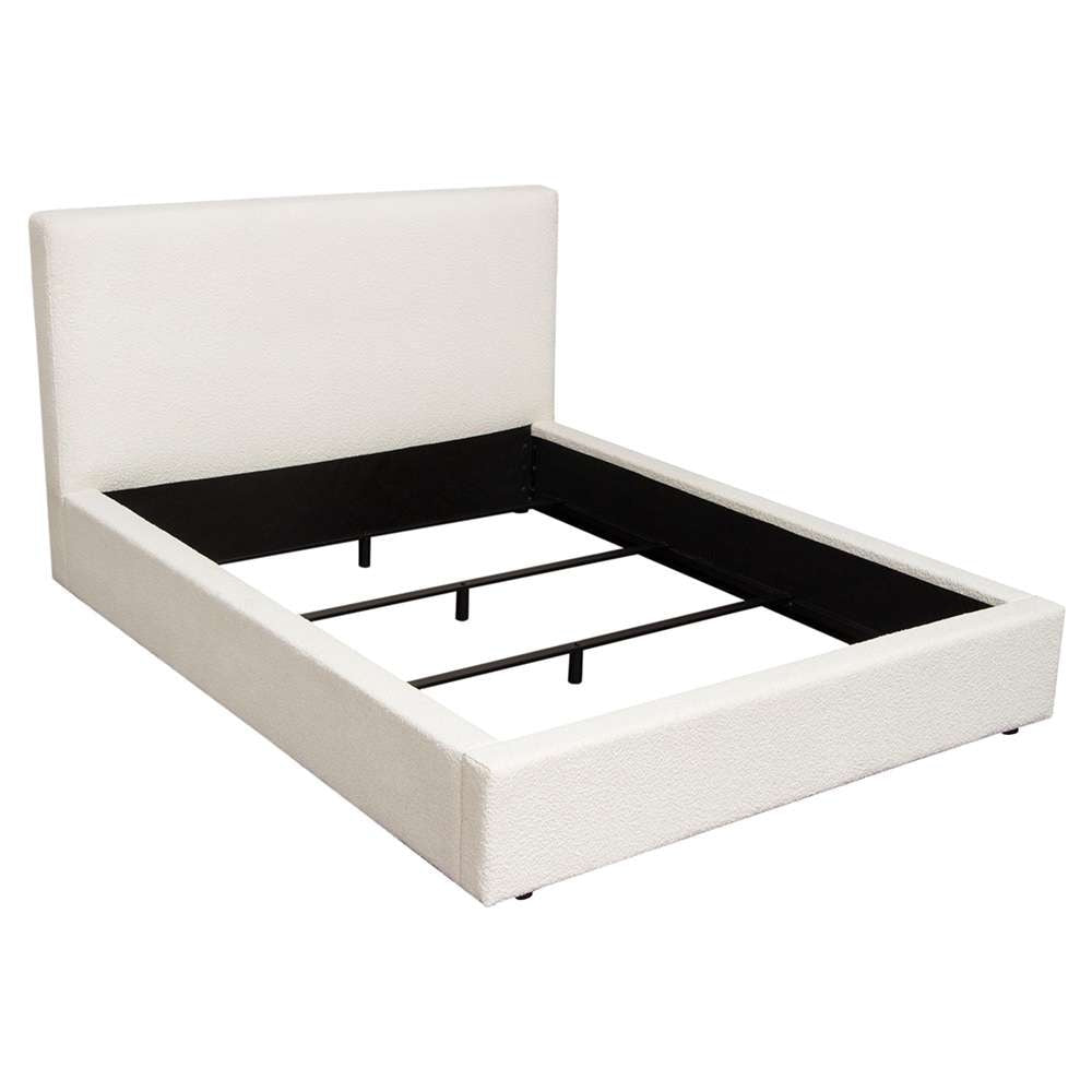 Diamond Sofa - Cloud 43in Low Profile Eastern King Bed in Ivory Boucle Fabric - CLOUDEKBEDIV veiw 6