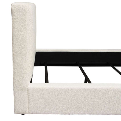 Diamond Sofa - Cloud 43in Low Profile Eastern King Bed in Ivory Boucle Fabric - CLOUDEKBEDIV veiw 8