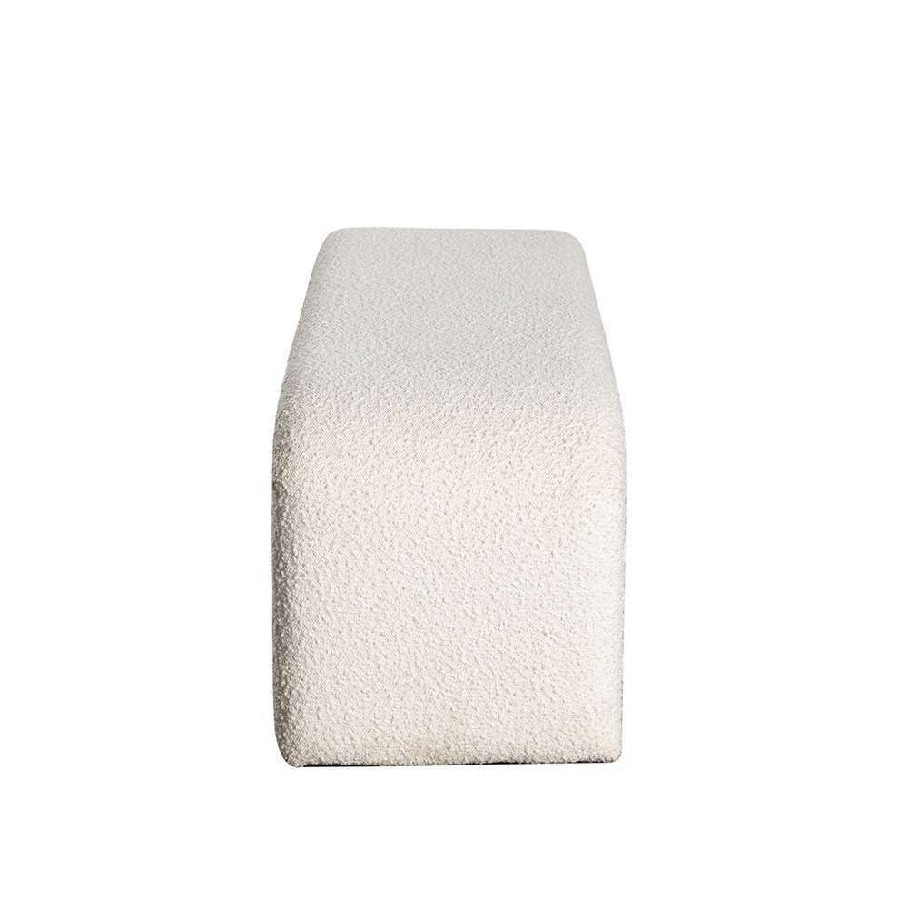Diamond Sofa - Conrad Accent Bench in Ivory Boucle Fabric - CONRADBEIV veiw 6