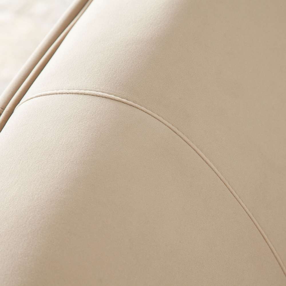 Diamond Sofa - Zelda Curved Armless Sofa in Light Camel Performance Velvet w/ (1) Accent Pillow Ball - ZELDAASLCA veiw 4