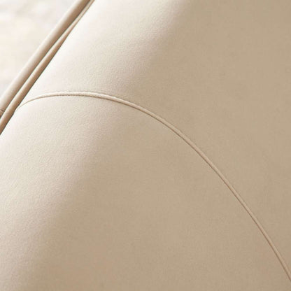 Diamond Sofa - Zelda Curved Armless Sofa in Light Camel Performance Velvet w/ (1) Accent Pillow Ball - ZELDAASLCA veiw 4
