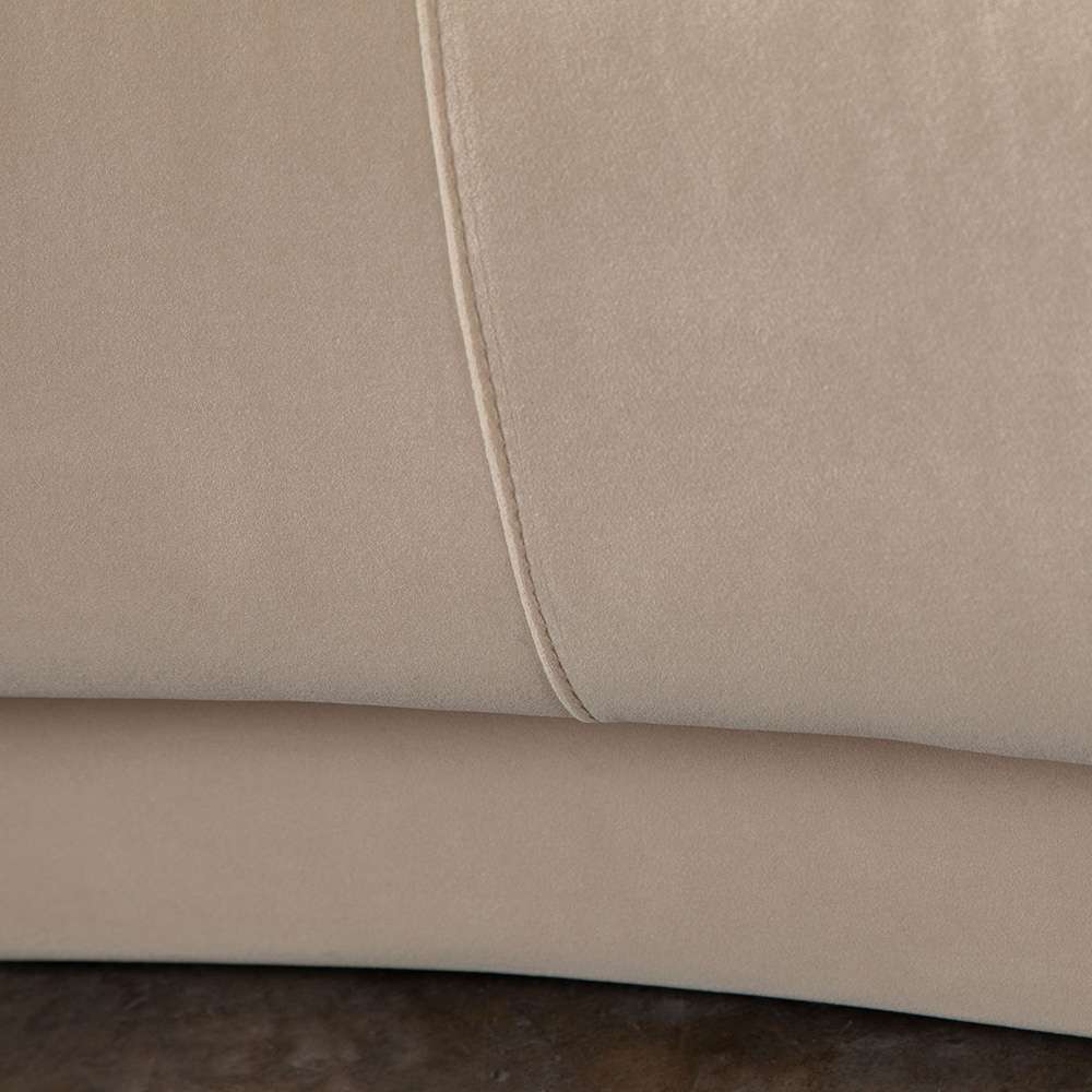 Diamond Sofa - Zelda Curved Armless Sofa in Light Camel Performance Velvet w/ (1) Accent Pillow Ball - ZELDAASLCA veiw 6