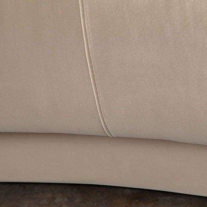 Diamond Sofa - Zelda Curved Armless Sofa in Light Camel Performance Velvet w/ (1) Accent Pillow Ball - ZELDAASLCA veiw 6