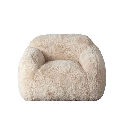 Diamond Sofa - Dawson Accent Chair in Yak Sand Natural Faux Fur - DAWSONCHNA veiw 1