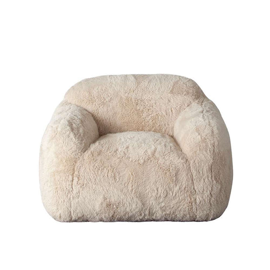 Diamond Sofa - Dawson Accent Chair in Yak Sand Natural Faux Fur - DAWSONCHNA veiw 1