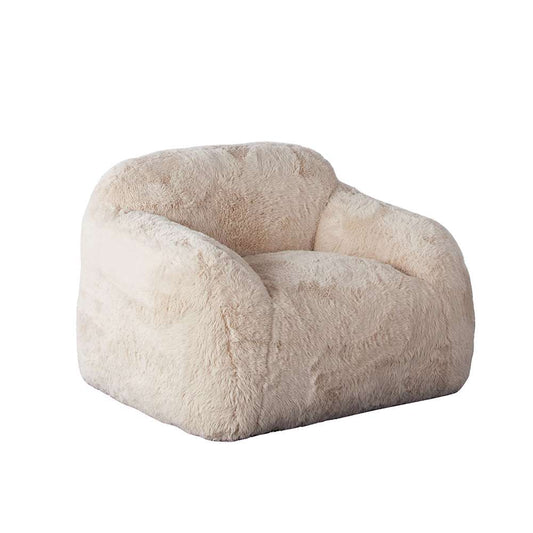 Diamond Sofa - Dawson Accent Chair in Yak Sand Natural Faux Fur - DAWSONCHNA veiw 2