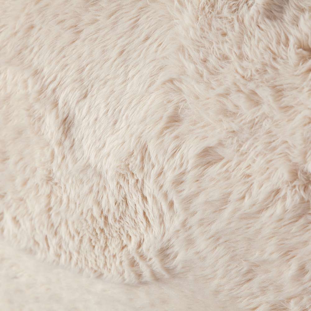 Diamond Sofa - Dawson Accent Chair in Yak Sand Natural Faux Fur - DAWSONCHNA veiw 3