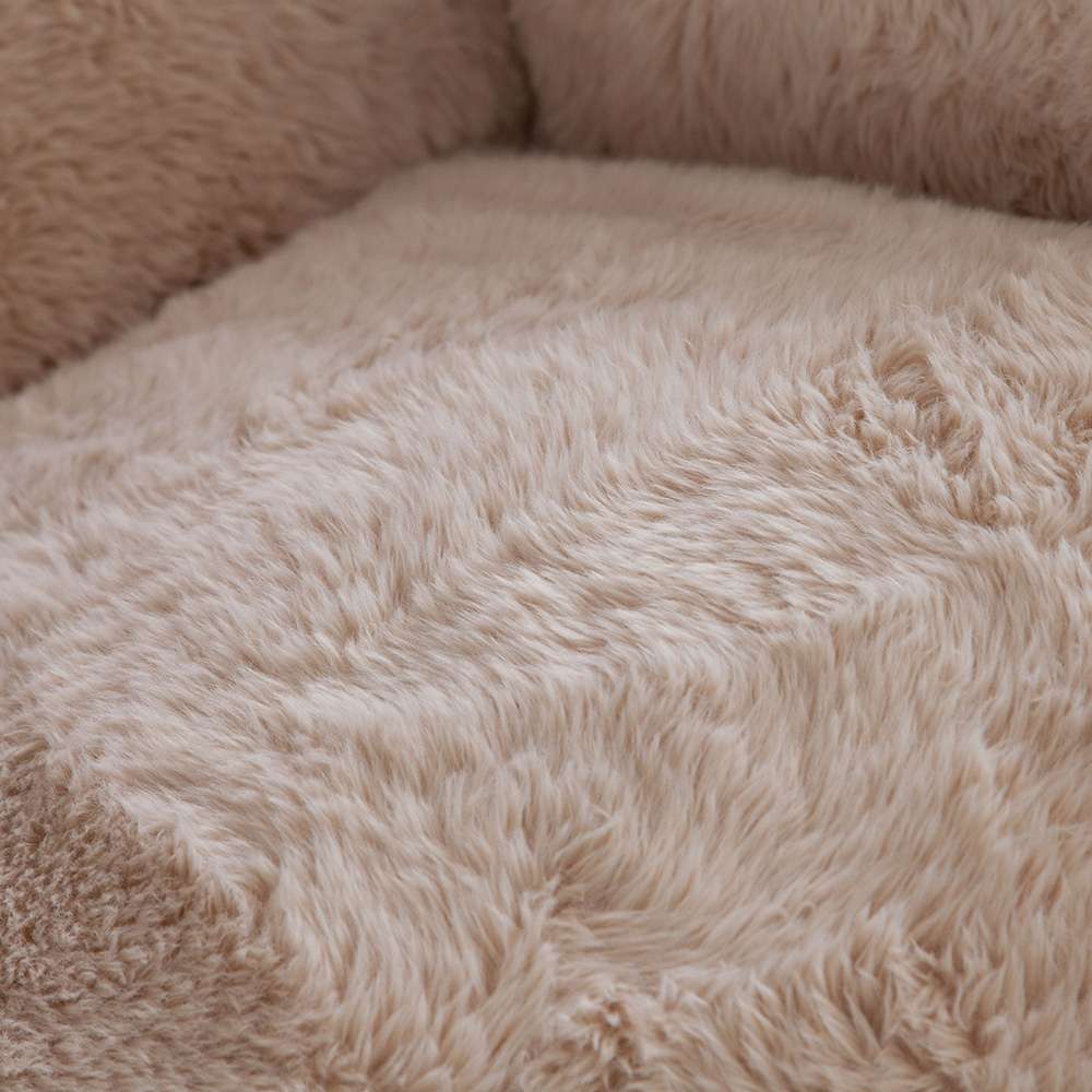 Diamond Sofa - Dawson Accent Chair in Yak Sand Natural Faux Fur - DAWSONCHNA veiw 4