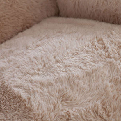 Diamond Sofa - Dawson Accent Chair in Yak Sand Natural Faux Fur - DAWSONCHNA veiw 4