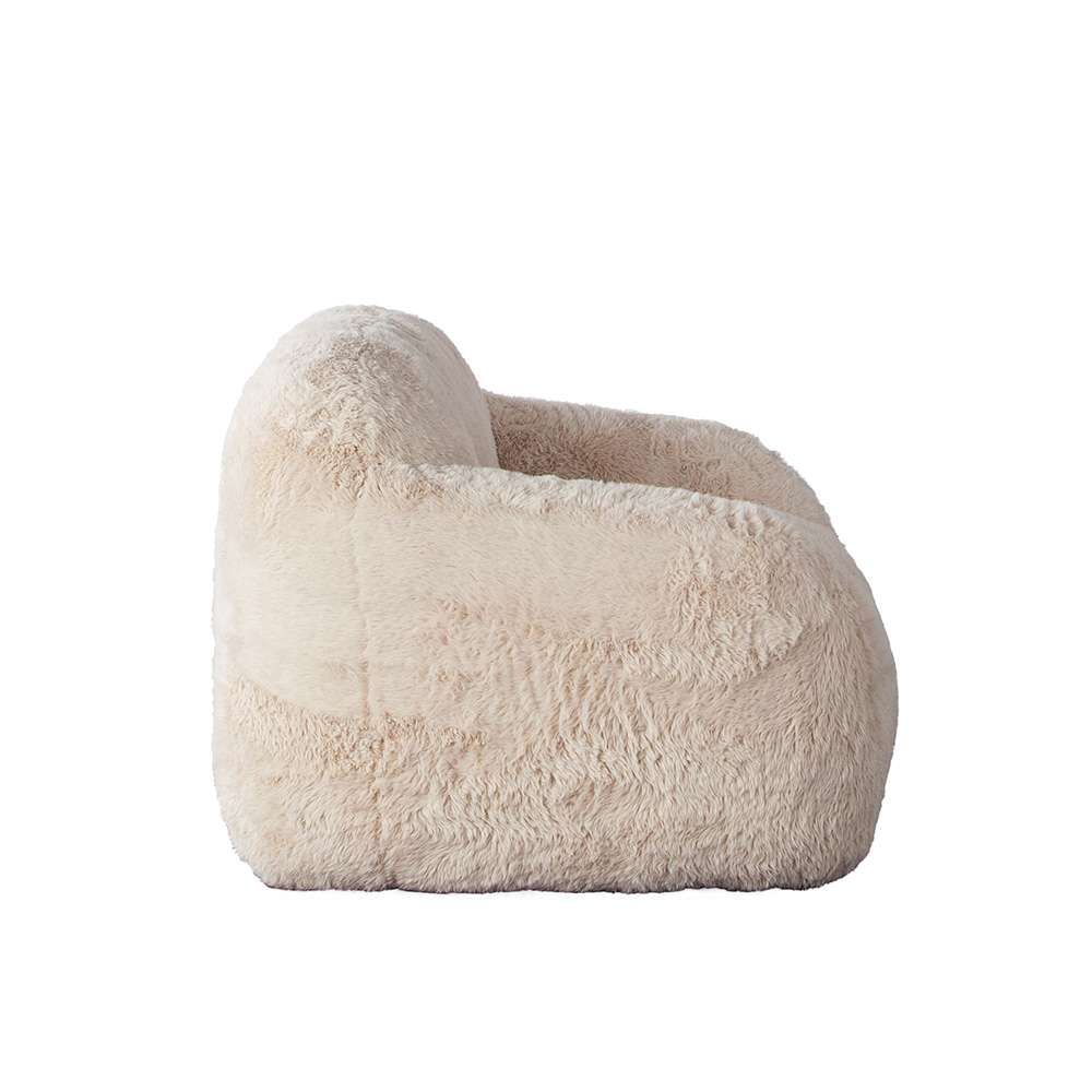 Diamond Sofa - Dawson Accent Chair in Yak Sand Natural Faux Fur - DAWSONCHNA veiw 7