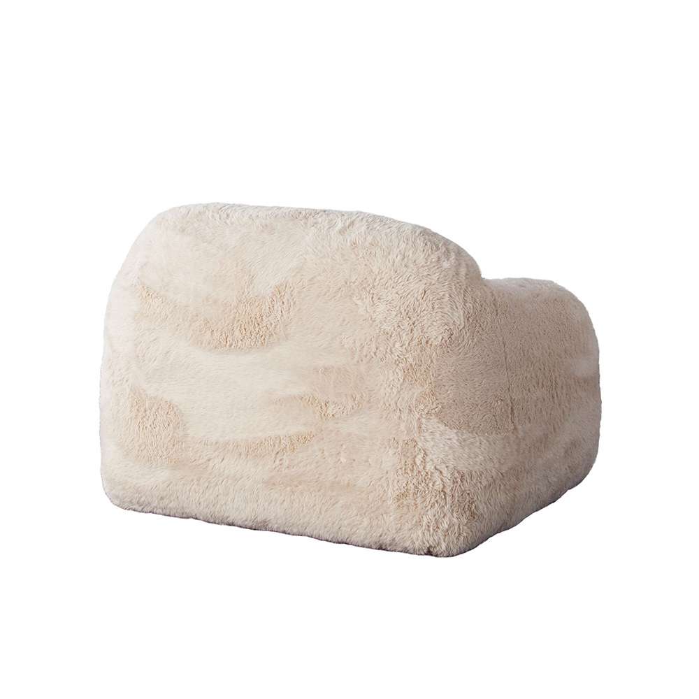 Diamond Sofa - Dawson Accent Chair in Yak Sand Natural Faux Fur - DAWSONCHNA veiw 9