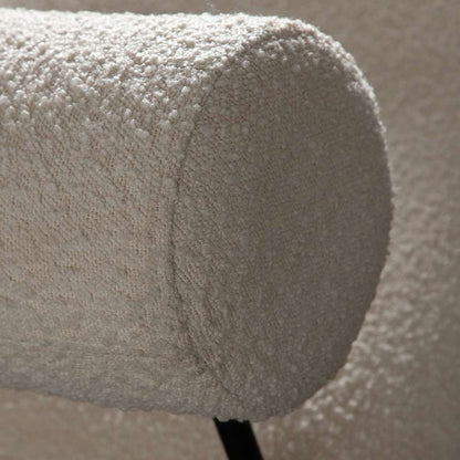 Diamond Sofa - District Accent Chair in Ivory Boucle Fabric w/ Black Metal Frame - DISTRICTCHIV veiw 3