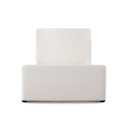 Diamond Sofa - Eve Eastern King Bed in Elite Ivory Fabric w/ Contoured Headboard & Footboard - EVEIVEKBED veiw 1
