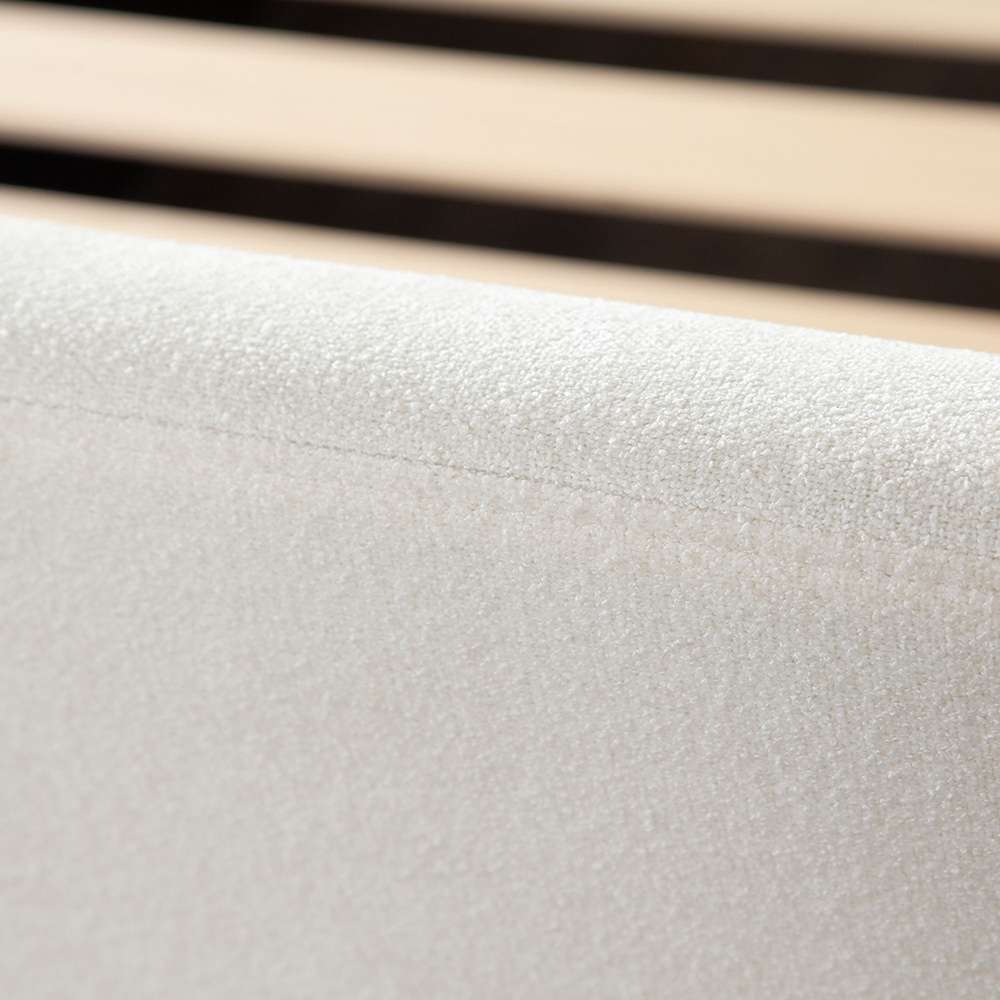 Diamond Sofa - Eve Eastern King Bed in Elite Ivory Fabric w/ Contoured Headboard & Footboard - EVEIVEKBED veiw 4