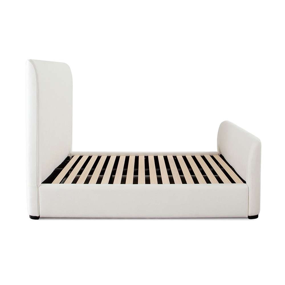 Diamond Sofa - Eve Eastern King Bed in Elite Ivory Fabric w/ Contoured Headboard & Footboard - EVEIVEKBED veiw 11