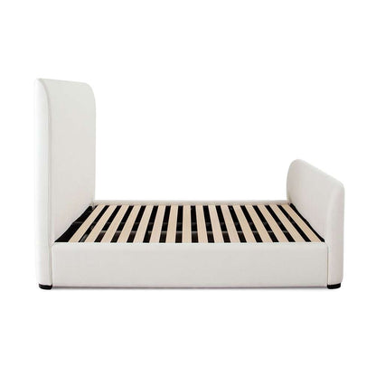 Diamond Sofa - Eve Eastern King Bed in Elite Ivory Fabric w/ Contoured Headboard & Footboard - EVEIVEKBED veiw 11