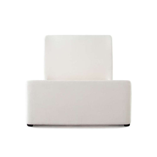 Diamond Sofa - Eve Queen Bed in Elite Ivory Fabric w/ Contoured Headboard & Footboard - EVEIVQUBED veiw 1