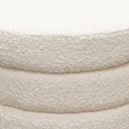 Diamond Sofa - Helix Round Accent Ottoman in Ivory Boucle fabric - HELIXOTIV veiw 7