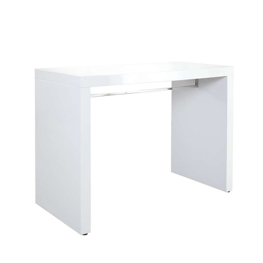 Diamond Sofa - Icon White Lacquer Waterfall Bar Height Table - ICONBTWH veiw 1