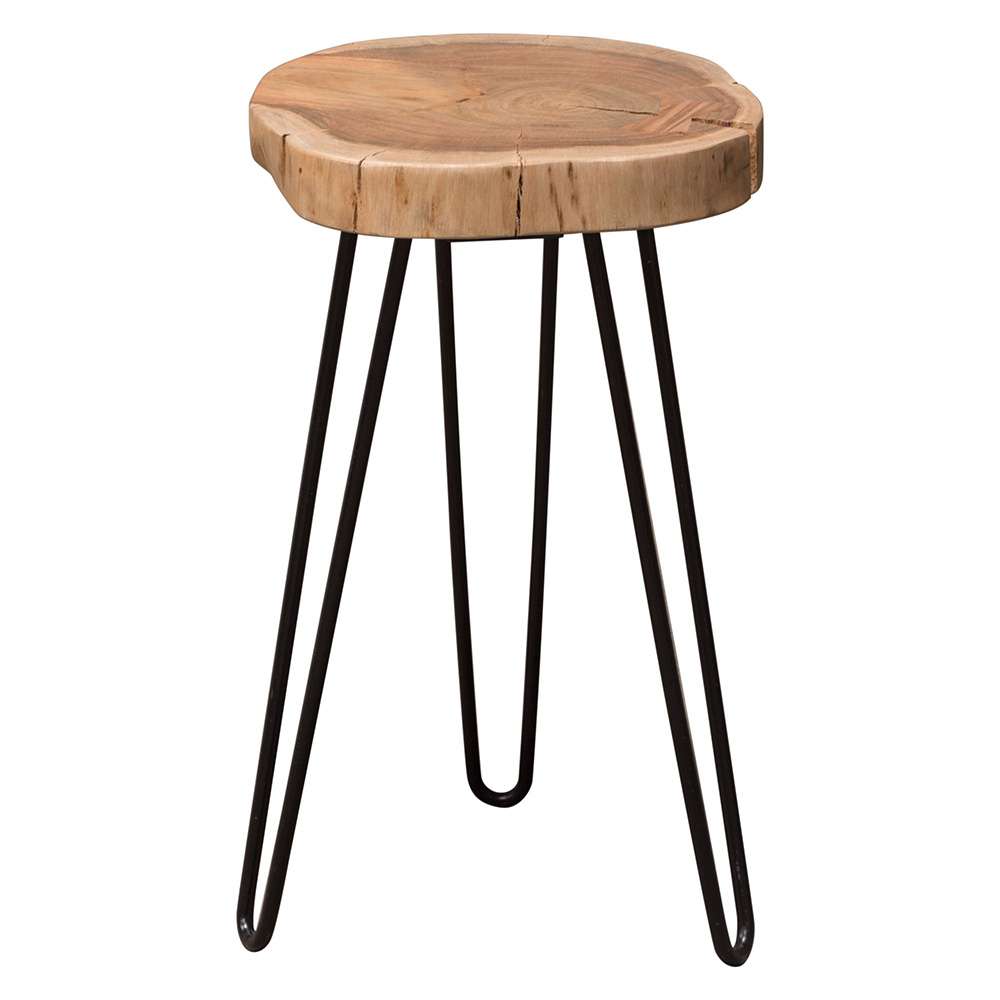 Diamond Sofa - Joss Natural Acacia One of a Kind Live Edge Accent Table w/ Black Hairpin Legs - JOSSETNA veiw 1